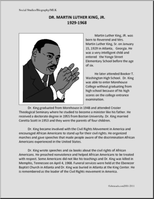 Biography: Martin Luther King, Jr. (upper elementary)